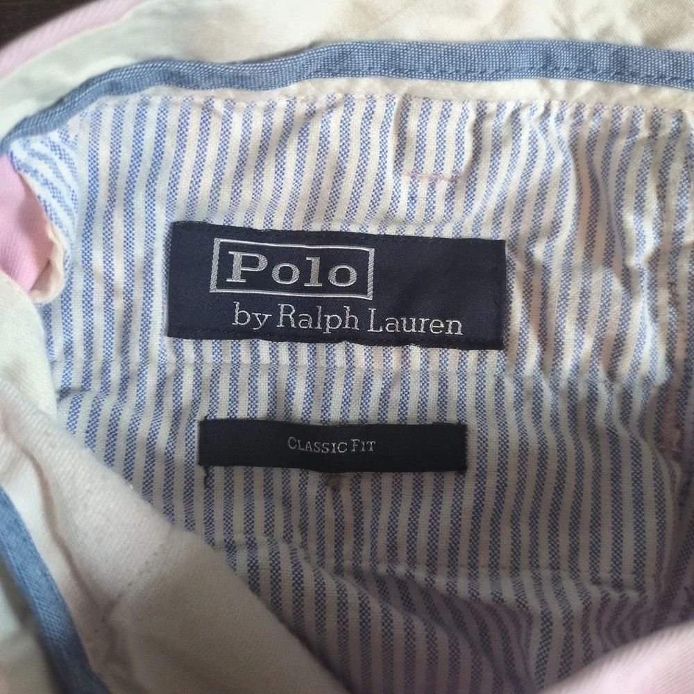 Polo Ralph Lauren Classic Fit Chino Pants Mens 34x32 Pink Cotton Twill Slacks